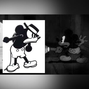 $1 MOUSE STAINLESS STEEL AND ENAMEL BROOCH PIN. NEW. $1 WITH ANY $10 ORDER OR MO